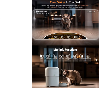 PetGuard 5G - Smart Cat Feeder with HD 1080P Camera